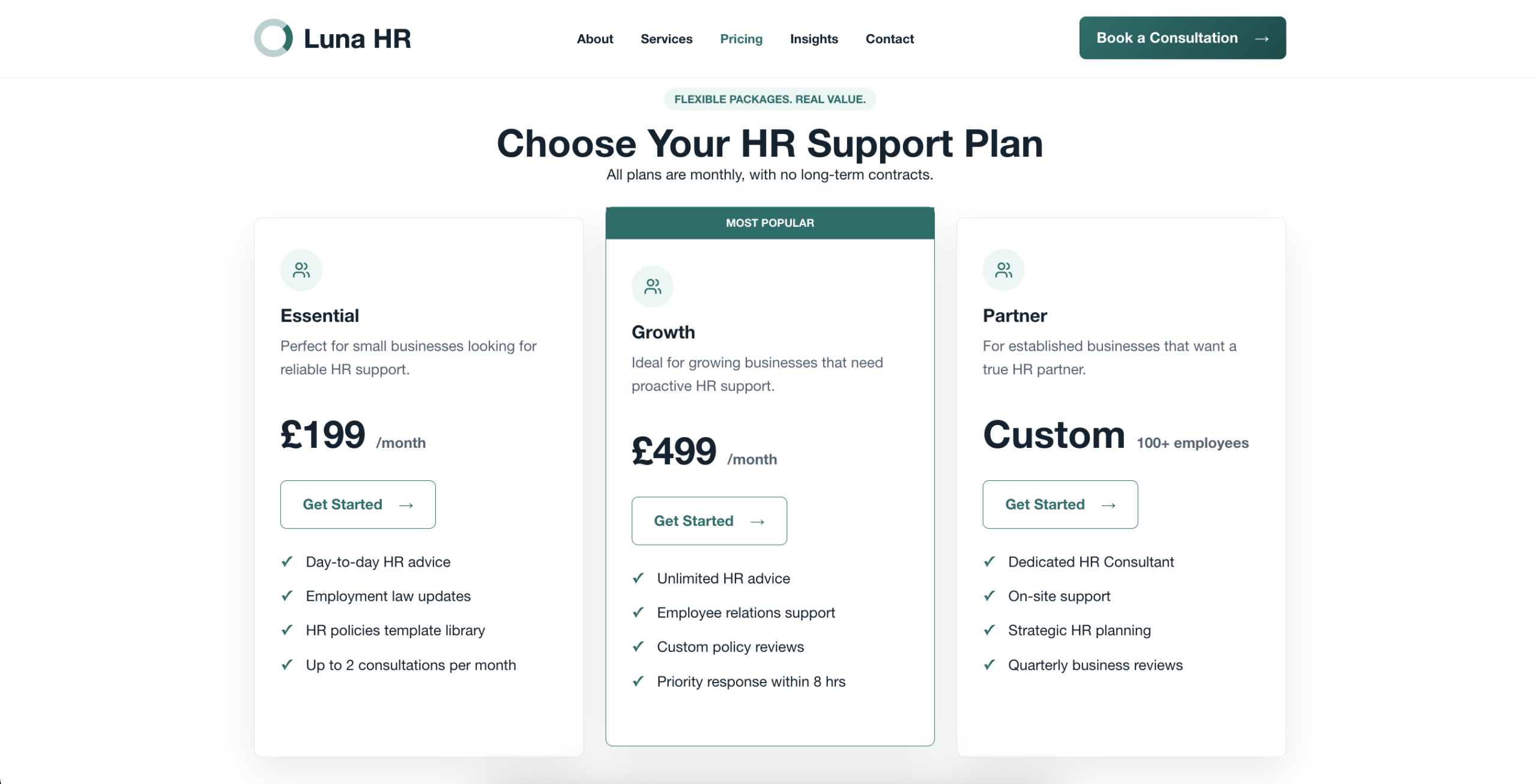 A complete web presence that supports trust before the first call. screenshot