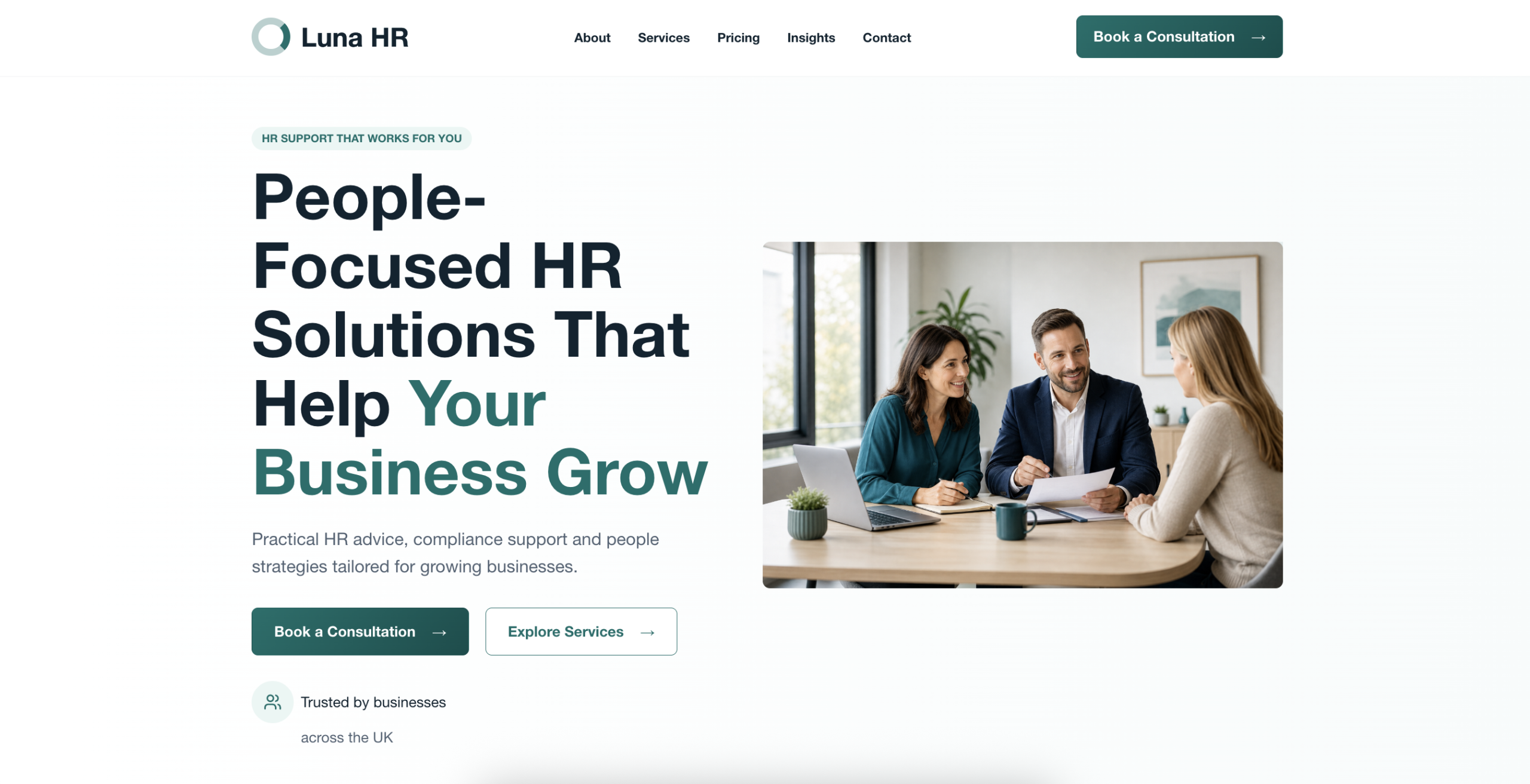 Homepage screenshot